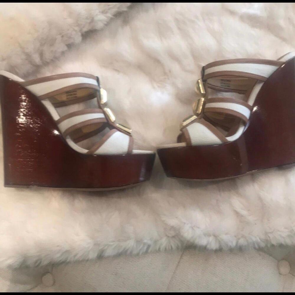 Badgley Mischka Wedges - Elegance Worn Only Twice - Picture 2 of 4